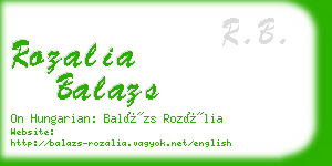 rozalia balazs business card